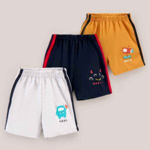Cotton Shorts Set Printed Pack of 3