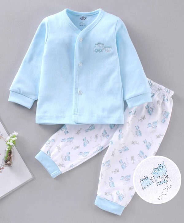 Full Sleeves Vehicle Print Pyjama Set
