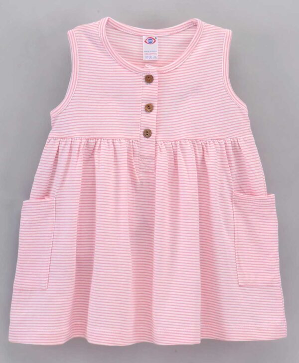 Sleeveless Striped Frock - Image 2