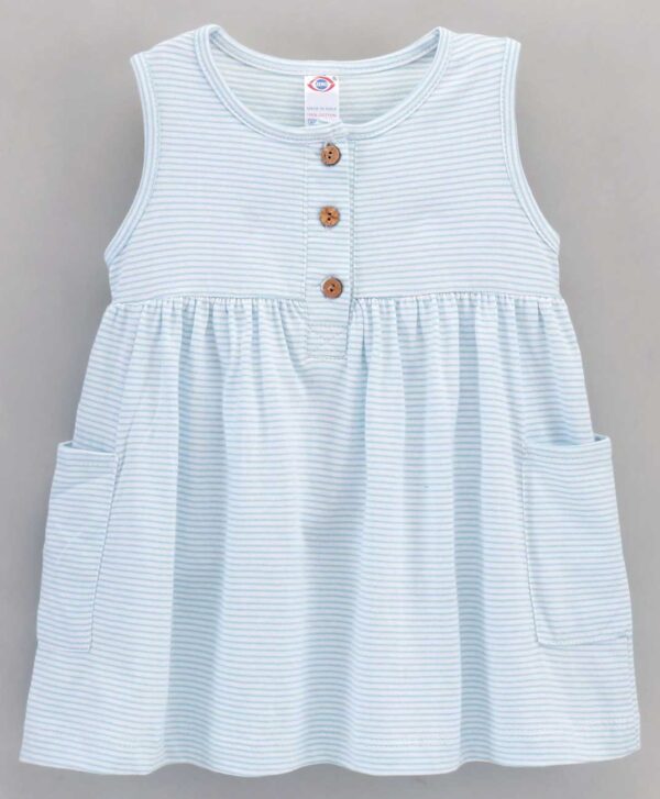 Sleeveless Striped Frock