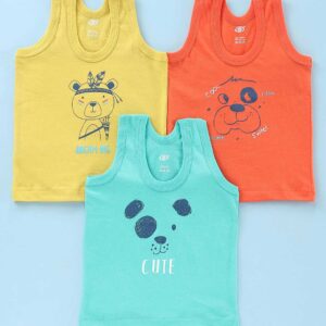 Sleeveless Vests Pack of 3 Animal Print