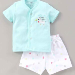Half Sleeves T-Shirt & Shorts Set Multi Print