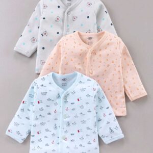 Full Sleeves Vests Boat Print Pack of 3